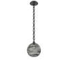 LNB0047-01-MB-OS-CH2-E2-Hammerton-Studio-Terra-single-pendant-light-with-matte-black-finish-and-optic-smoke-blown-glass-shades-and-oval-chain-suspension