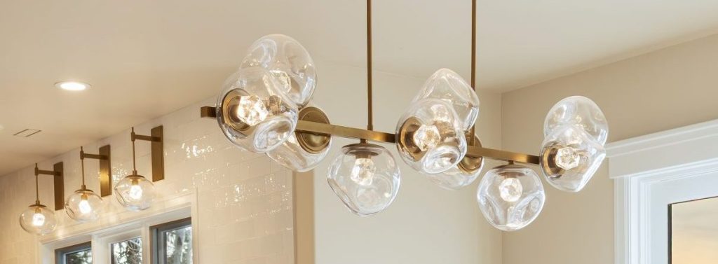 blown glass chandelier