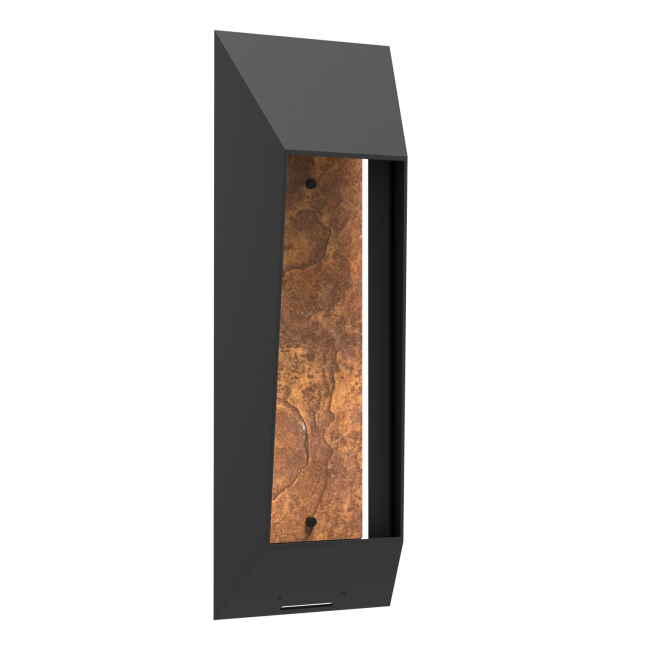 ODB0101-20-TB-00-L2-S03-Hammerton-Studio-Nightfall-20-inch-outdoor-wall-sconce-with-textured-black-finish-and-sienna-slate-accent-and-LED-lamping