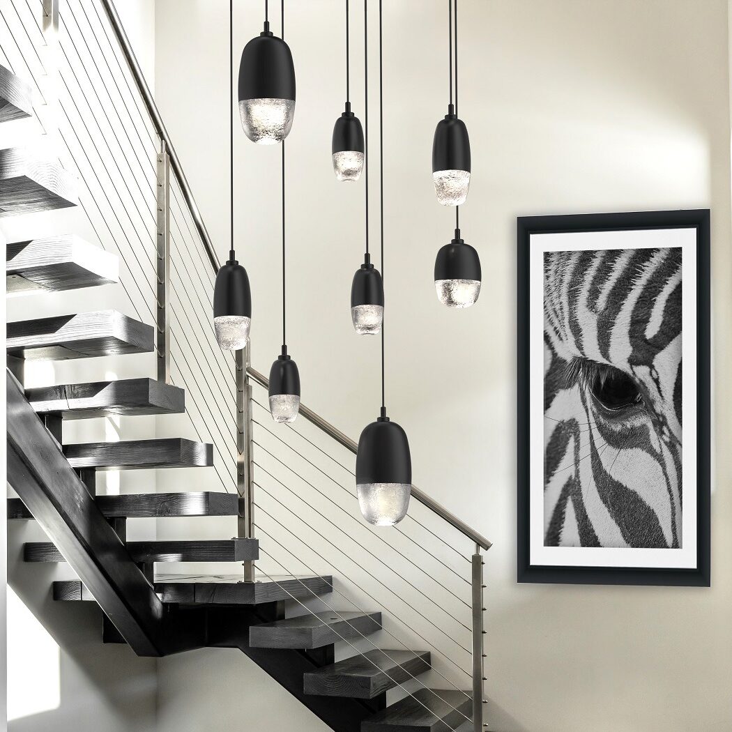 Pebble Round Pendant Chandelier - 3 Lights
