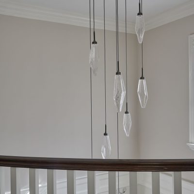 Rock Crystal Round Pendant Chandelier - 3 Lights