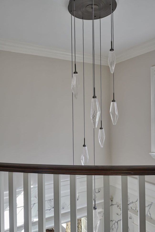 Rock Crystal Round Pendant Chandelier - 3 Lights