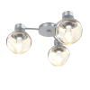 SMB0095-H3-CS-GA-L3-Hammerton-Studio-Luna-3-light-round-hub-spoke-ceiling-light-or-wall-sconce-classic-silver-finish-amber-blown-glass-geo-clear-cast-glass-diffusers-LED-lamping