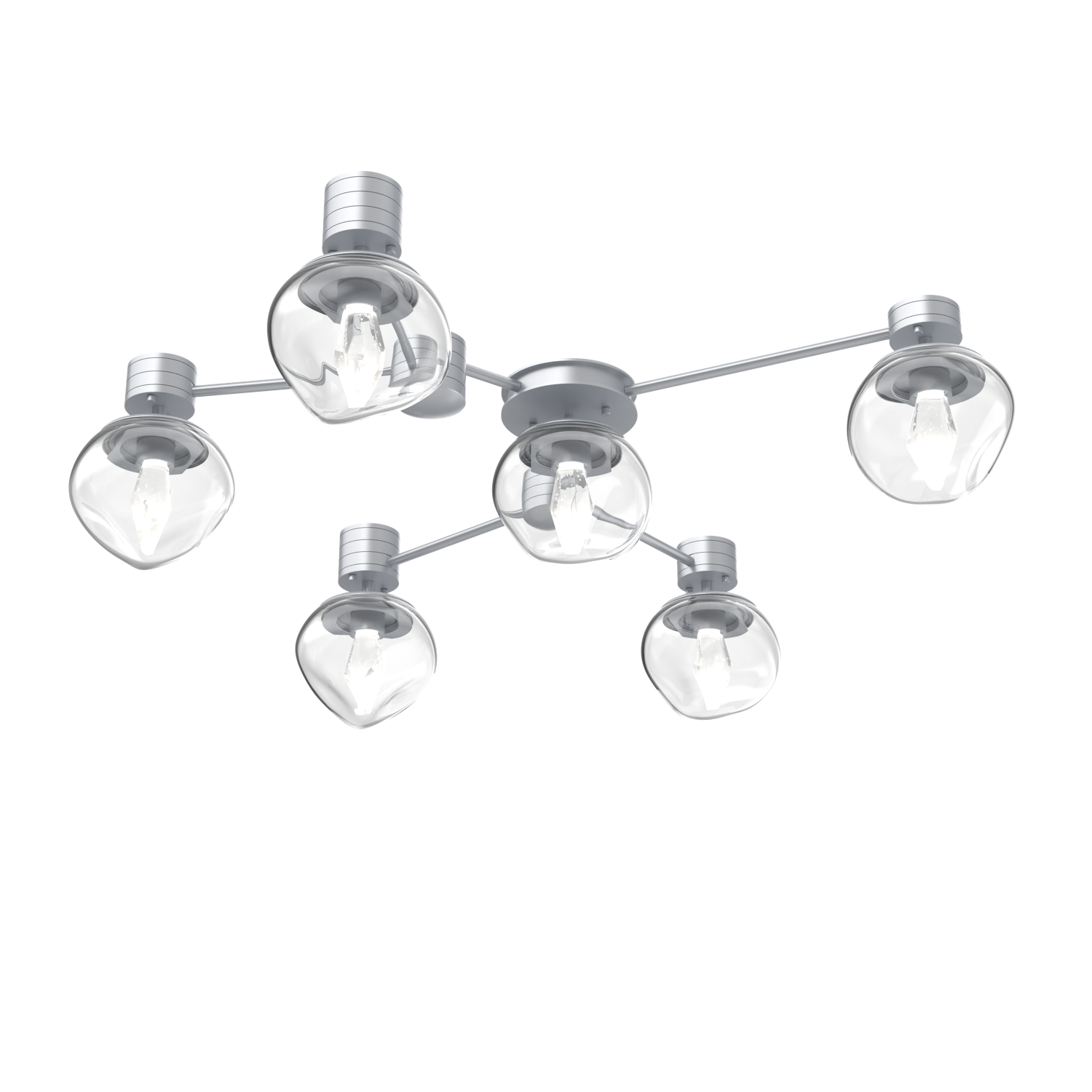 SMB0095-H6-CS-GC-L3-Hammerton-Studio-Luna-6-light-round-hub-spoke-ceiling-light-or-wall-sconce-classic-silver-finish-clear-cast-glass-diffusers-LED-lamping