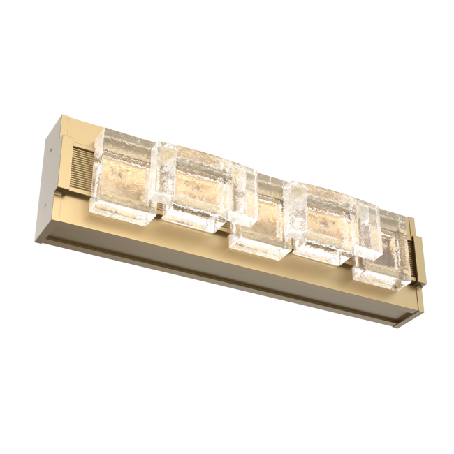 VLB0100-18-GB-TE-L2-000-Hammerton-Studio-Tessera-18-inch-vanity-sconce-with-gilded-brass-finish-and-clear-tetro-cast-glass-shade-and-LED-lamping