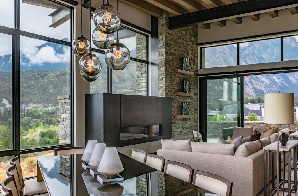 Blown glass lighting