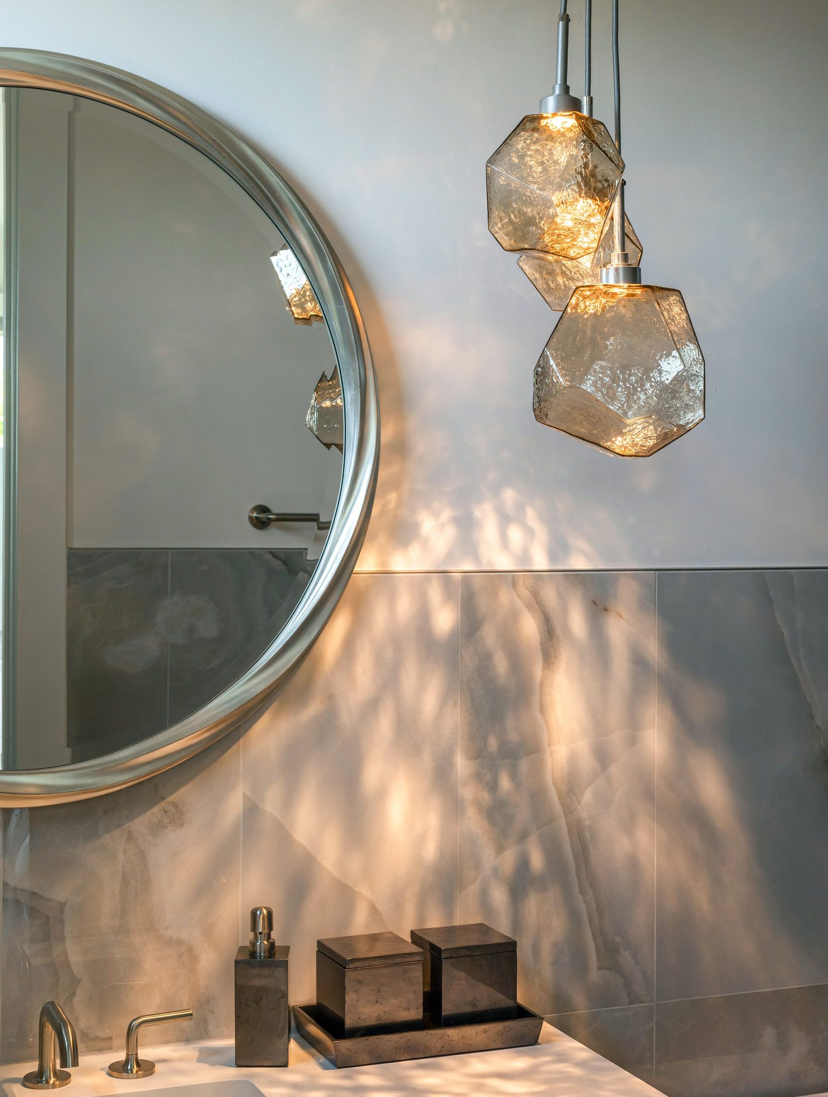 Blown glass lighting