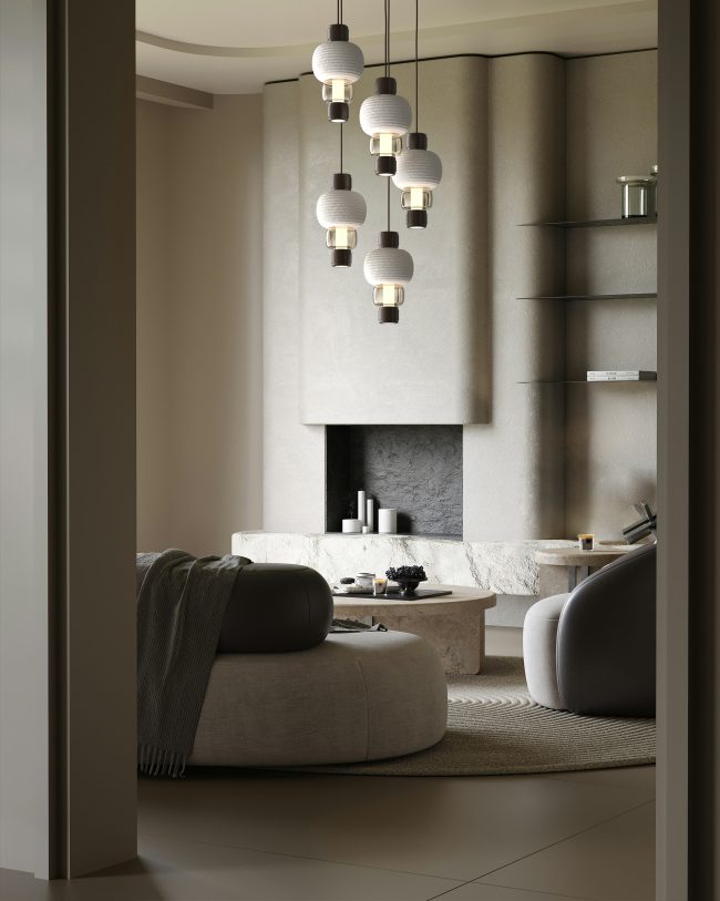 Torno Mandrel Round Pendant Chandelier