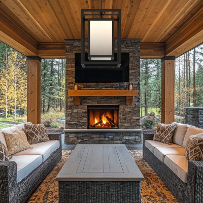 Double Box Outdoor Pendant