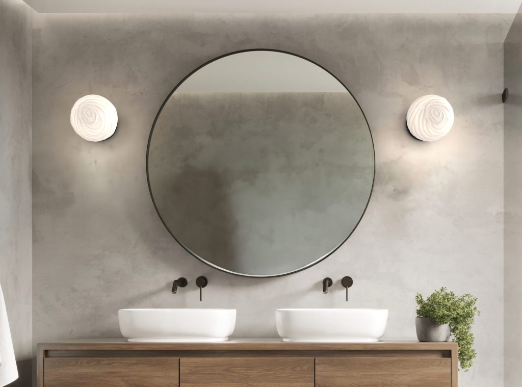 blown glass lighting for bathrooms