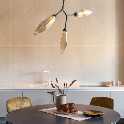 Rock Crystal Modern Vine Chandelier