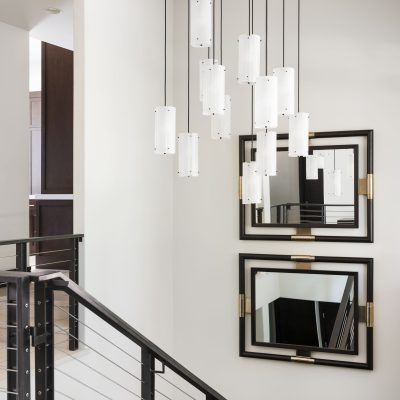 Textured Glass Square Pendant Chandelier | Mark and Aly, Lucy Call