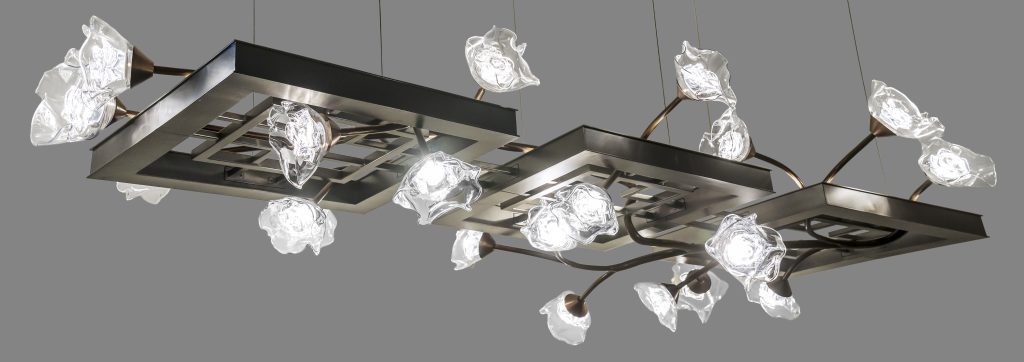 blown glass chandelier