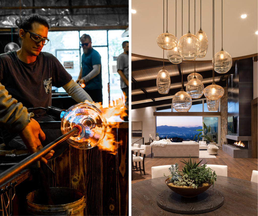 blown glass lights