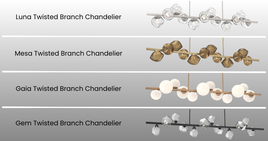 Twisted Branch Chandelier