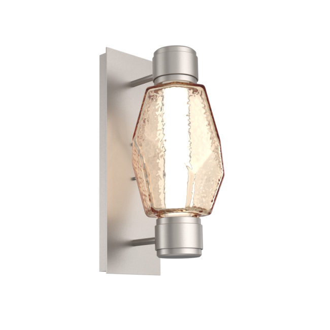 IDB0039-D1-BS-A-Hammerton-Studio-Gem-1-light-mandrel-wall-sconce-with-beige-silver-finish-and-amber-blown-glass-shades-and-LED-lamping