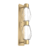 IDB0039-D2-GB-C-Hammerton-Studio-Gem-2-light-mandrel-wall-sconce-with-gilded-brass-finish-and-clear-blown-glass-shades-and-LED-lamping