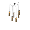 SCB0042-06-MB-BG-Hammerton-Studio-Parallel-6-light-swag-multi-pendant-chandelier-with-matte-black-finish-and-bronze-granite-glass-shades-and-LED-lamping