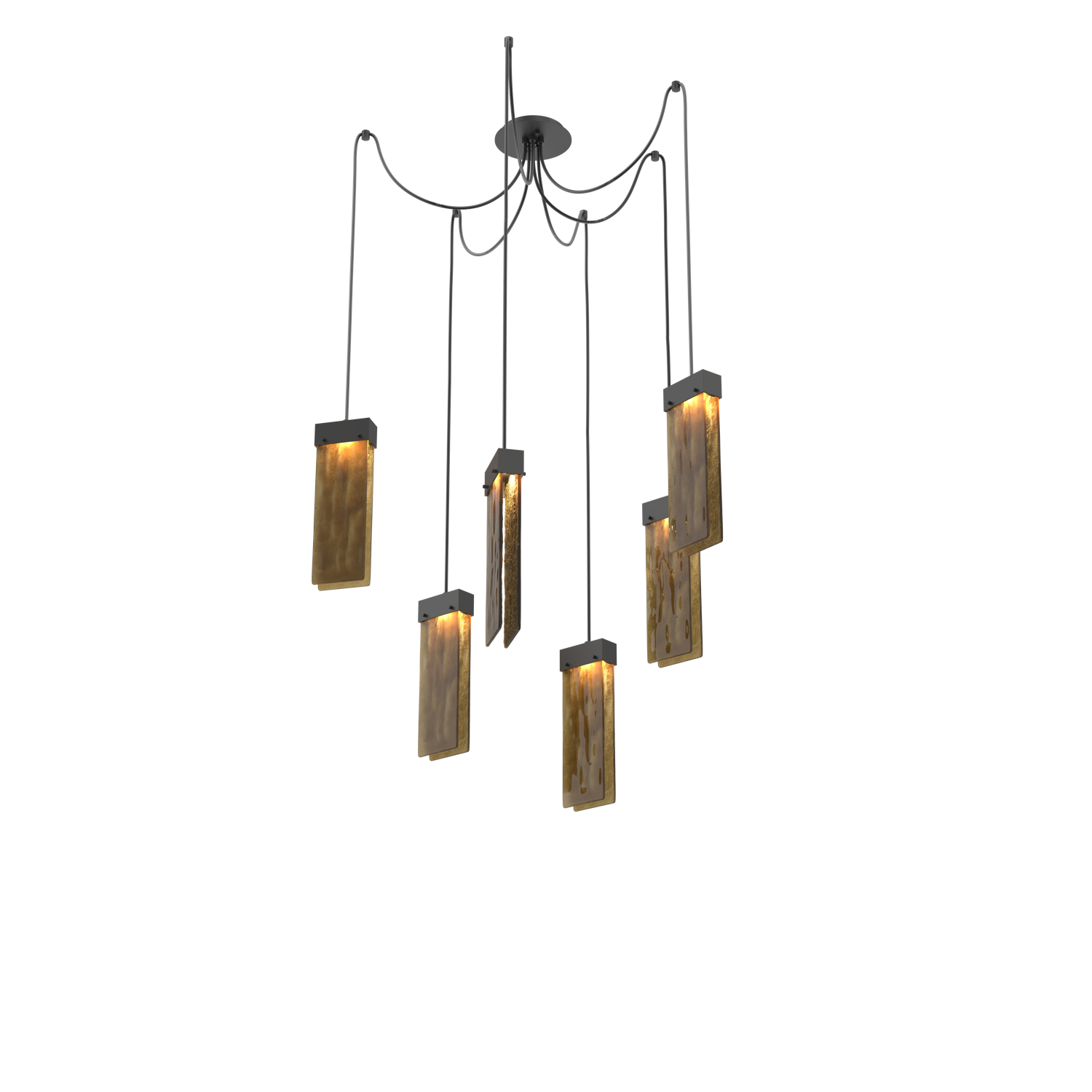 SCB0042-06-MB-BG-Hammerton-Studio-Parallel-6-light-swag-multi-pendant-chandelier-with-matte-black-finish-and-bronze-granite-glass-shades-and-LED-lamping