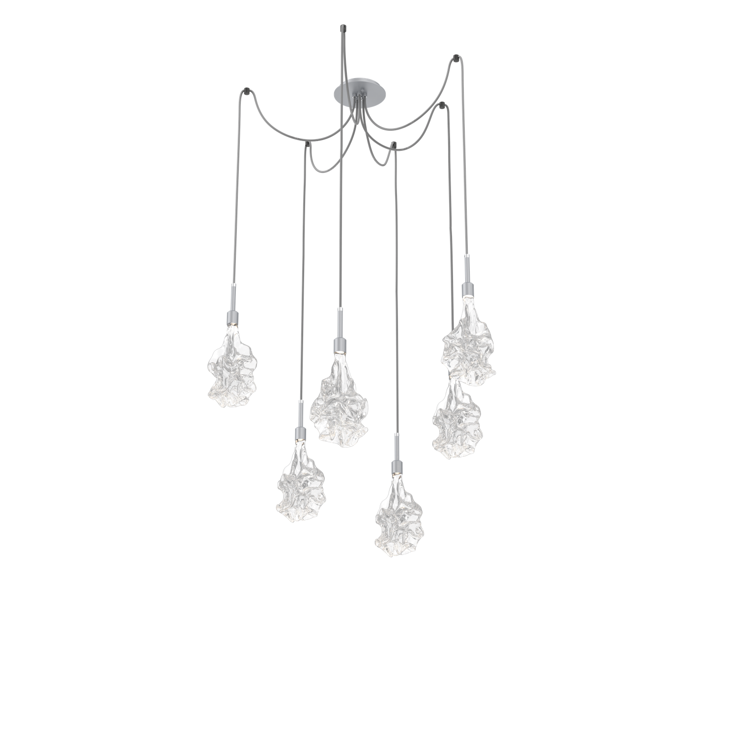 SCB0059-06-CS-BC-Hammerton-Studio-Blossom-6-light-swag-multi-pendant-chandelier-with-classic-silver-finish-and-clear-blossom-shaped-blown-glass-shades-and-LED-lamping