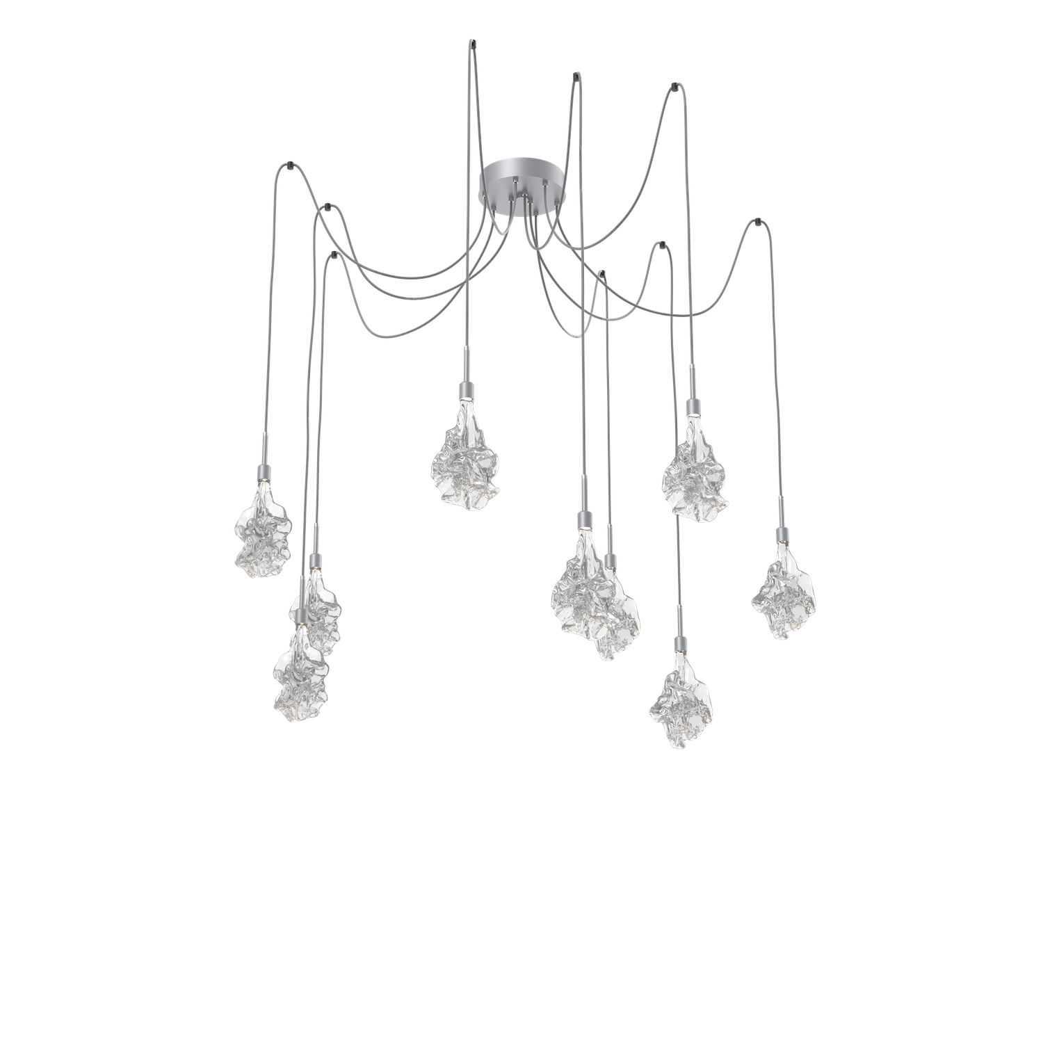 SCB0059-09-CS-BC-Hammerton-Studio-Blossom-9-light-swag-multi-pendant-chandelier-with-classic-silver-finish-and-clear-blossom-shaped-blown-glass-shades-and-LED-lamping