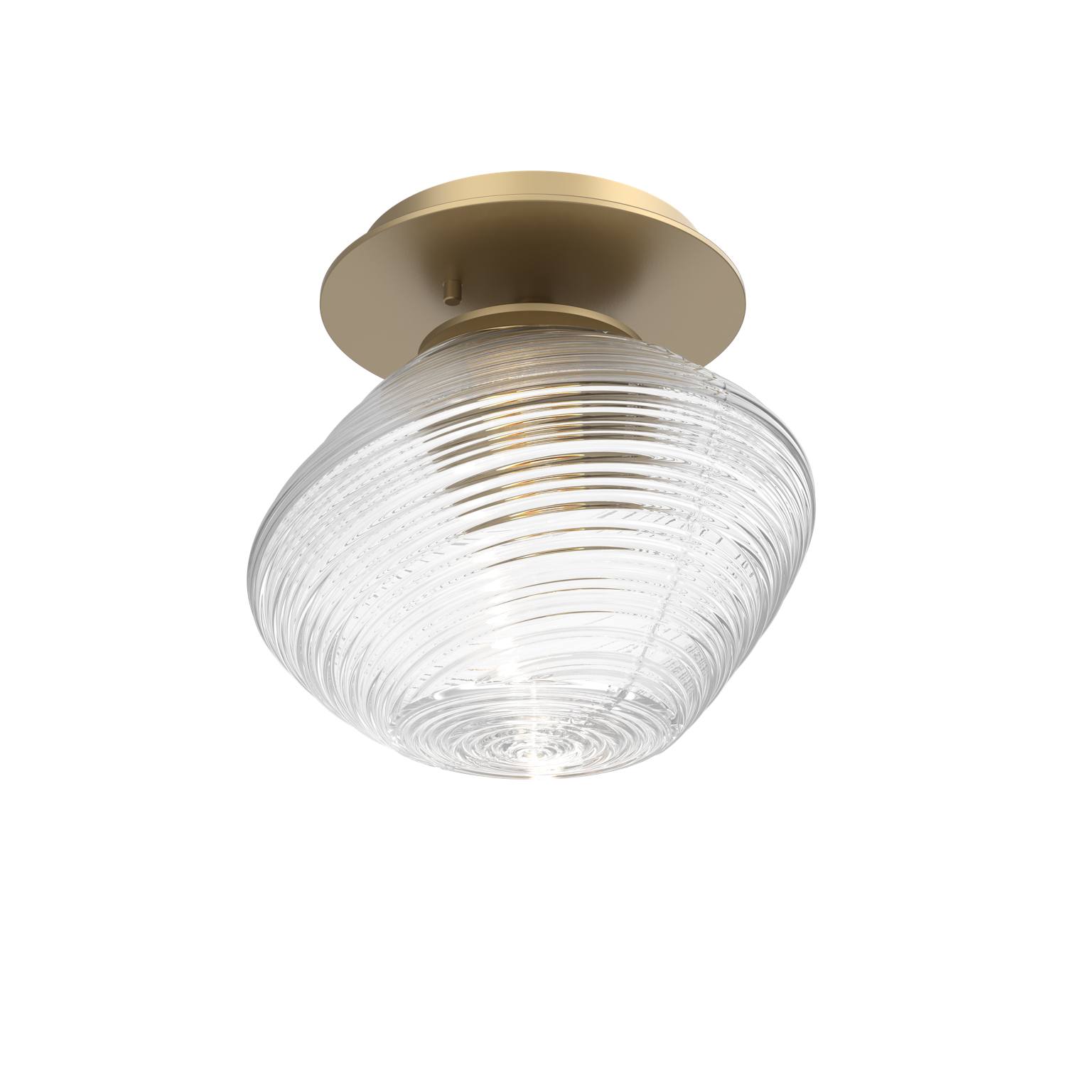 SMB0089-01-GB-C-Hammerton-Studio-Mesa-single-glass-sconce-and-flush-mount-light-with-gilded-brass-finish-and-clear-blown-glass-shade-and-LED-lamping