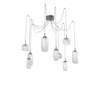 SCB0091-09-GP-C-Hammerton-Studio-Vessel-9-light-swag-multi-pendant-chandelier-with-graphite-finish-and-clear-blown-glass-shades-and-LED-lamping