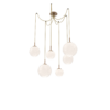 SCB0092-06-NB-WL-Hammerton-Studio-Gaia-6-light-swag-multi-pendant-chandelier-with-novel-brass-finish-and-opal-white-glass-shades-and-LED-lamping