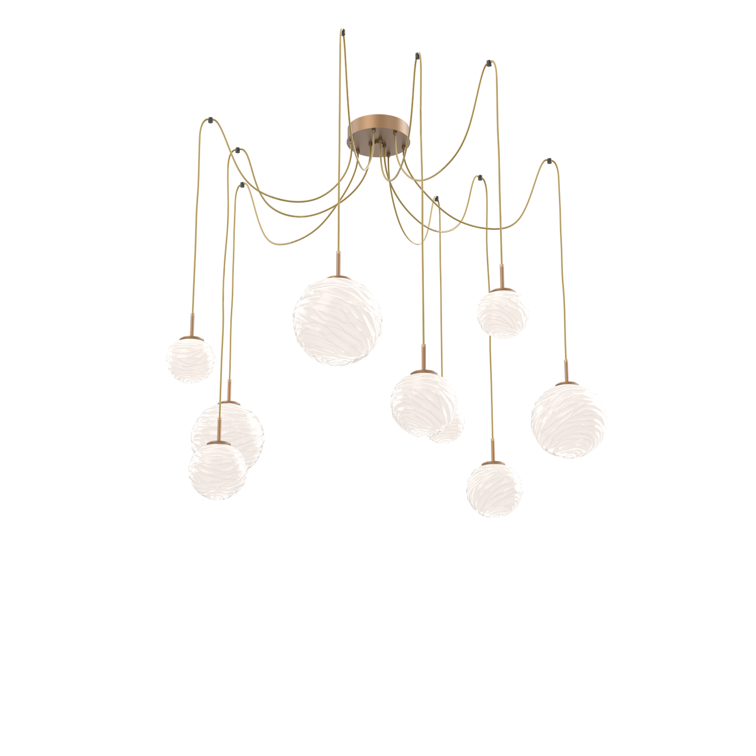 SCB0092-09-NB-WL-Hammerton-Studio-Gaia-9-light-swag-multi-pendant-chandelier-with-novel-brass-finish-and-opal-white-glass-shades-and-LED-lamping