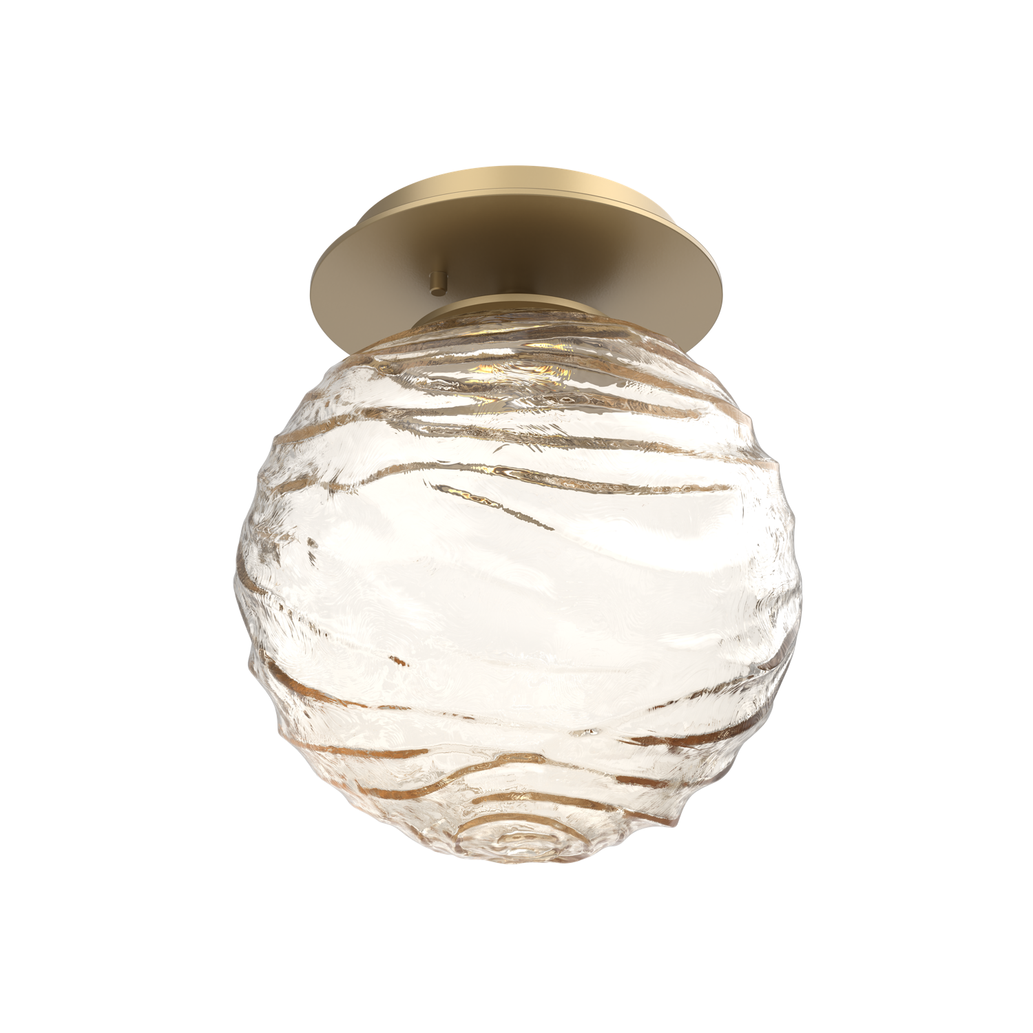 SMB0092-01-GB-A-Hammerton-Studio-Gaia-single-glass-sconce-and-flush-mount-light-with-gilded-brass-finish-and-amber-blown-glass-shade-and-LED-lamping