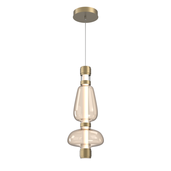 LAB0094-02-GB-A-Hammerton-Studio-Bolla-mandrel-pendant-with-gilded-brass-finish-and-amber-blown-glass-shades-and-LED-lamping