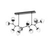 PLB0095-BC-MB-GC-Hammerton-Studio-Luna-10-light-modern-branch-chandelier-matte-black-finish-and-clear-blown-glass-geo-clear-cast-glass-diffusers-and-LED-lamping