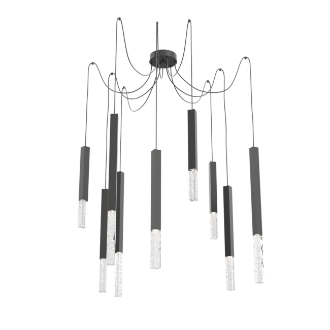 SCB0097-09-MB-GC-Hammerton-Studio-Axis-XL-9-light-swag-multi-pendant-chandelier-with-matte-black-finish-and-clear-cast-glass-diffusers-and-LED-lamping